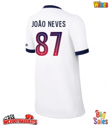 Paris Saint-Germain Joao Neves #87 Replica Away Stadium Shirt for Women 2026-27 Short Sleeve